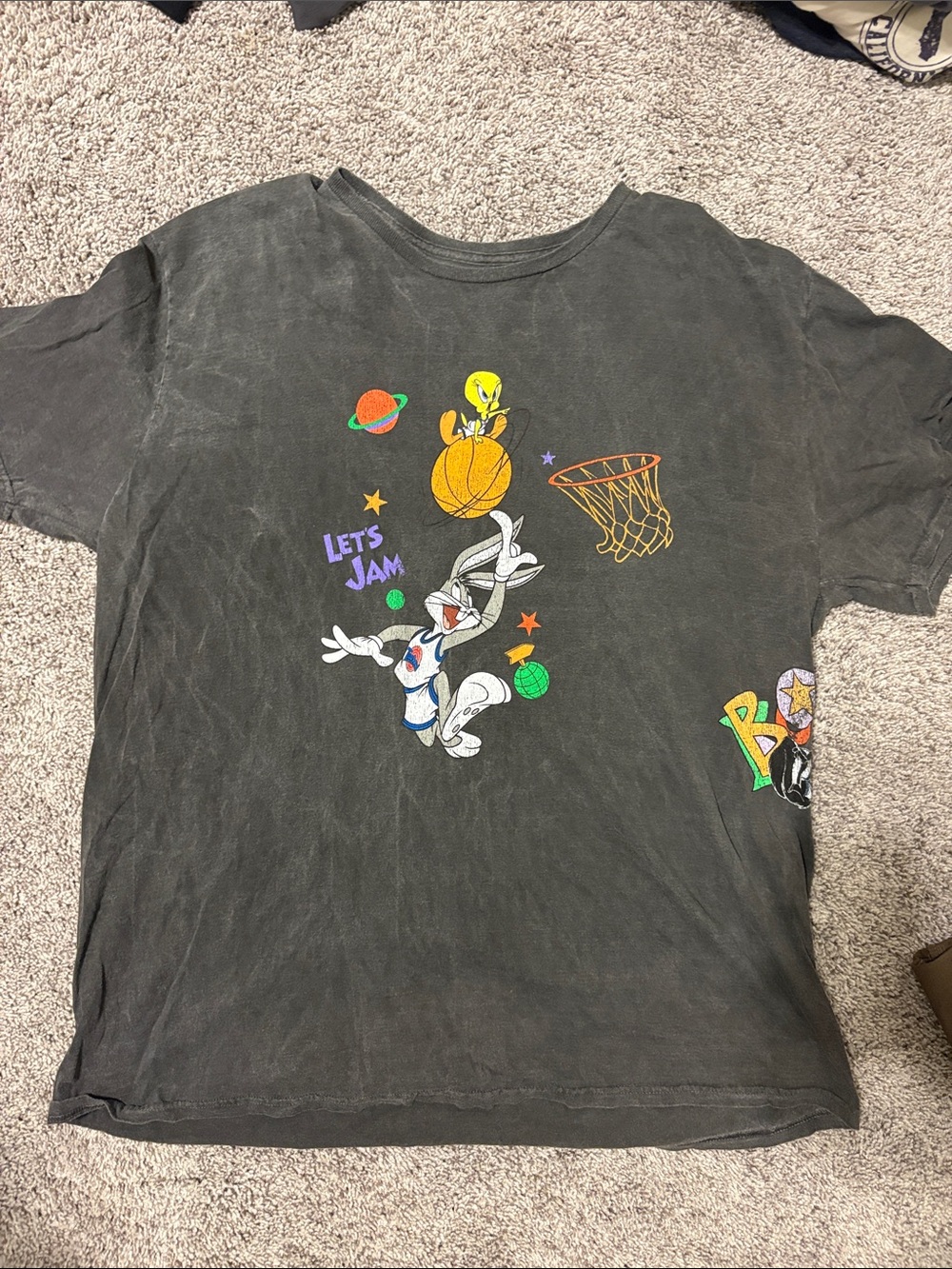 PacSun Black Bugs Bunny & Tweety Basketball Graphic Tee